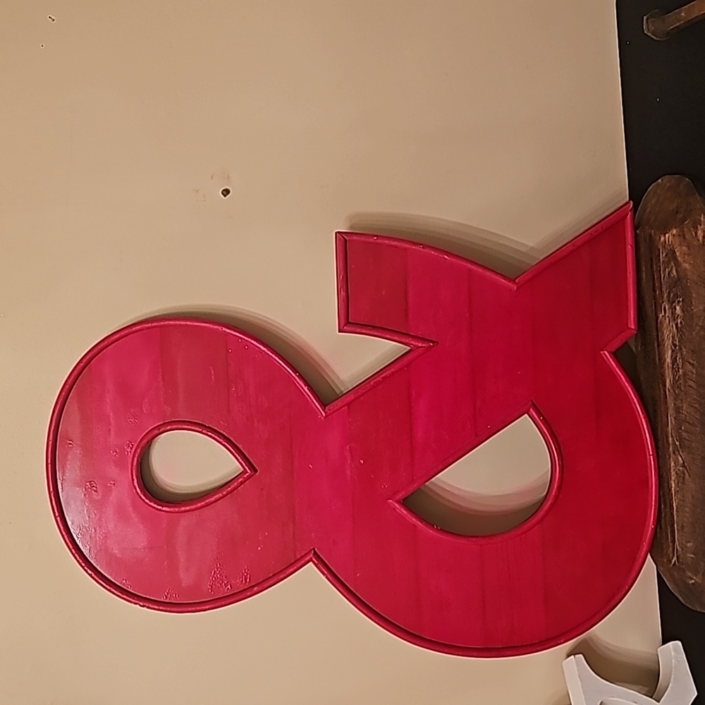 27x18 Red Ampersand Sign